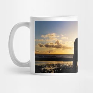 Iron Man Sunset, Another Place, Crosby Beach Mug